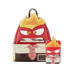 Inside Out Exclusive Anger Cosplay Light Up Glow Mini Backpack and Wallet